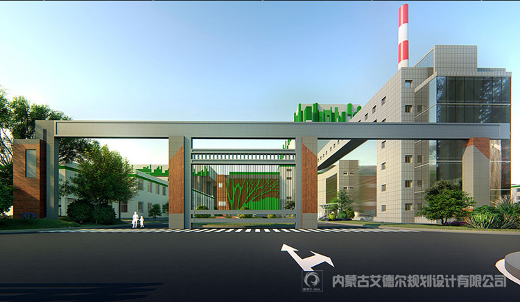 鄂尔多斯工厂环境景观设计_国电东胜电力