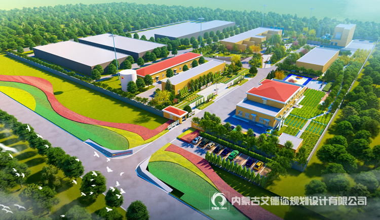 乌海工厂园林绿化设计_中油加气站